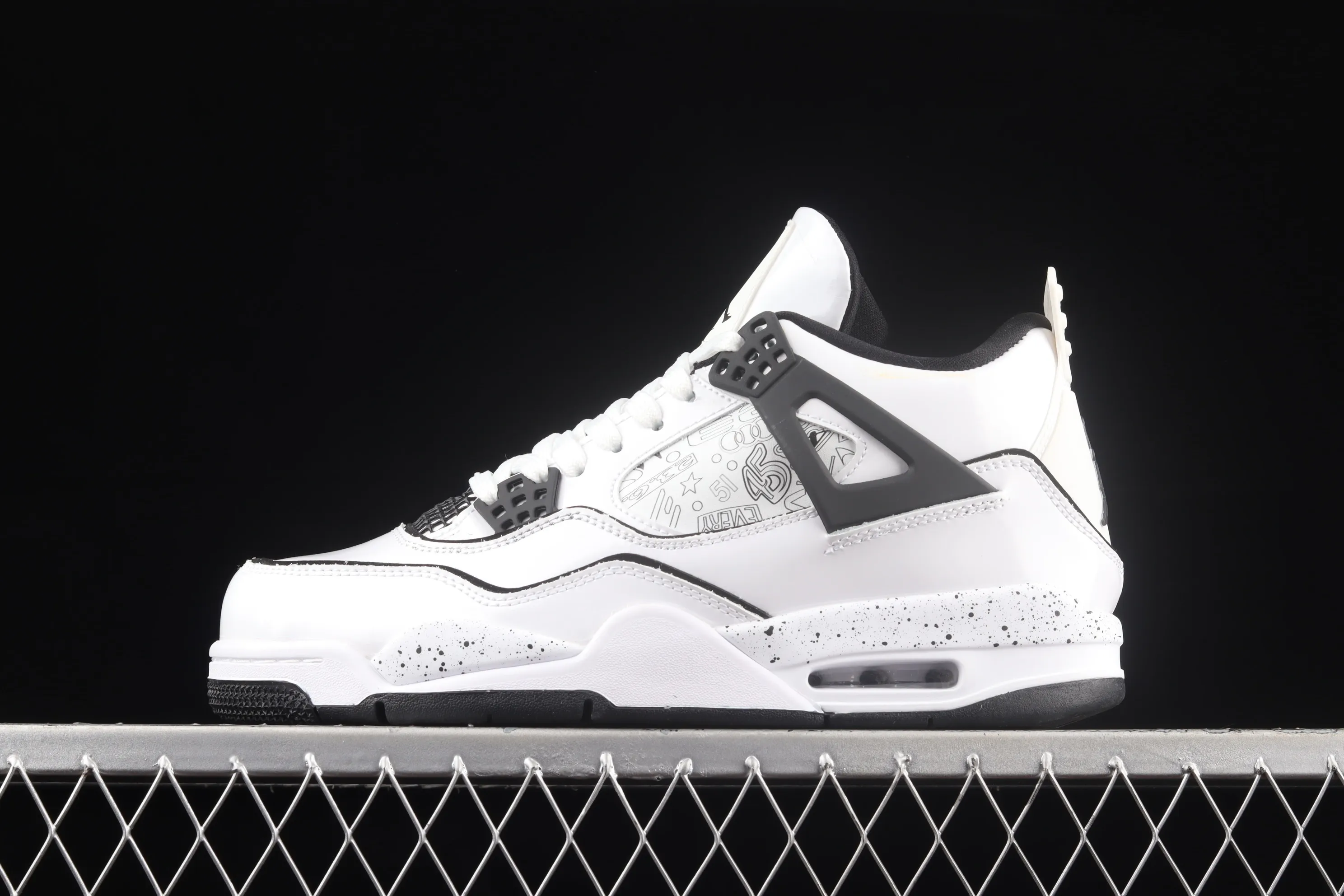 All categories Air Jordan Jordan series basketball shoes Air Jordan 4 Air Jordan 4 Retro GS "Light Smoke Grey" AJ4 Joe 4 Patent Leather Manuscript DC4101-100